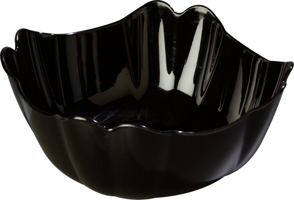 Carlisle 653203 Orchid Polycarbonate Deli Bowl, 3 qt. Capacity, 9.52 x 9.52 x 4.43", Black (Case of 12)