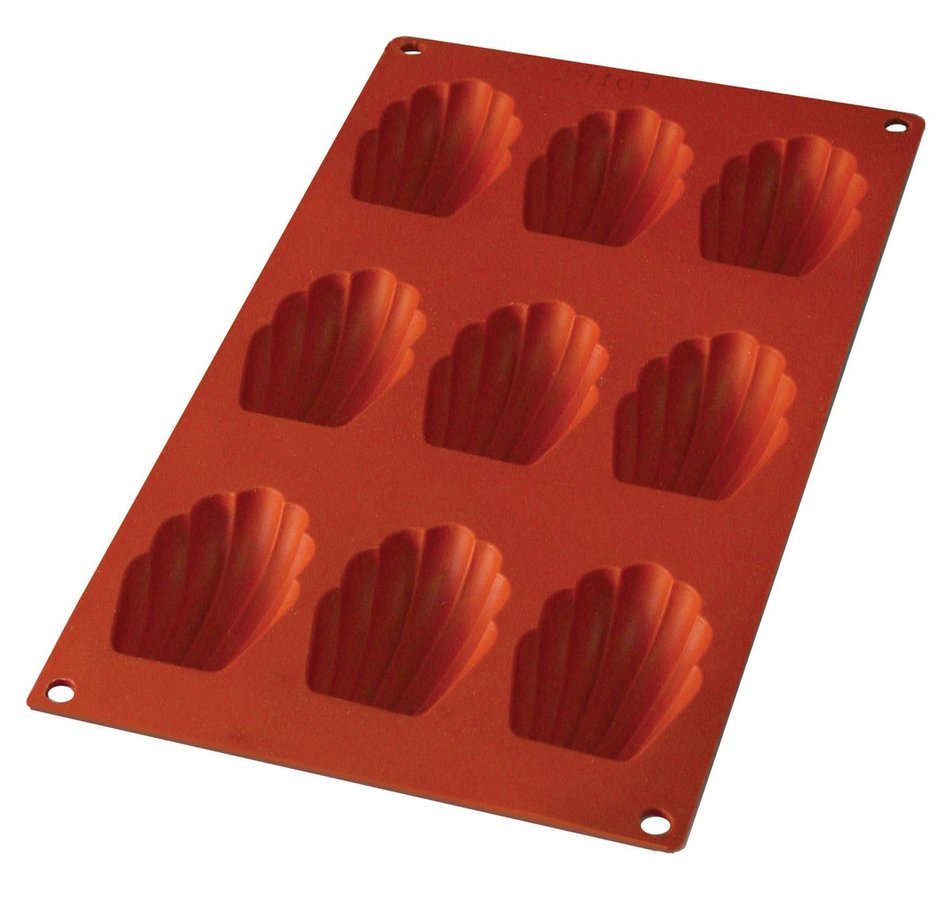 Lekue 9 Cavity Madeleine Mold, Terracota