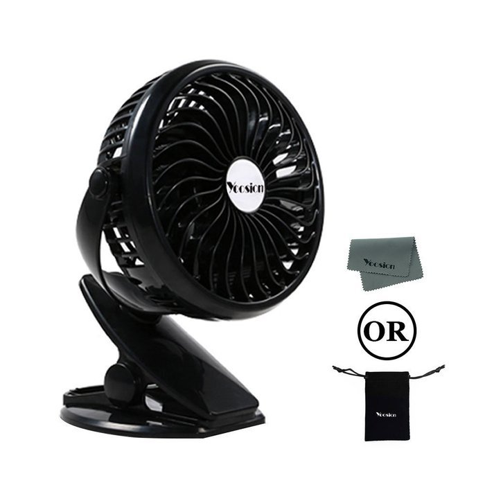 REMAX USB Fan Battery Rechargeable 2200mAh 18650 Mini Electric Fan 4.5h 4 Blades Clip on Desk Silent Blower N32