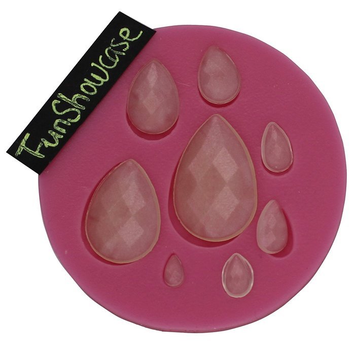 Funshowcase Assorted Cabochon Gemstone Pastry Silicone Mold for Cake Decoration, Cupcake Topper, Polymer Clay,...