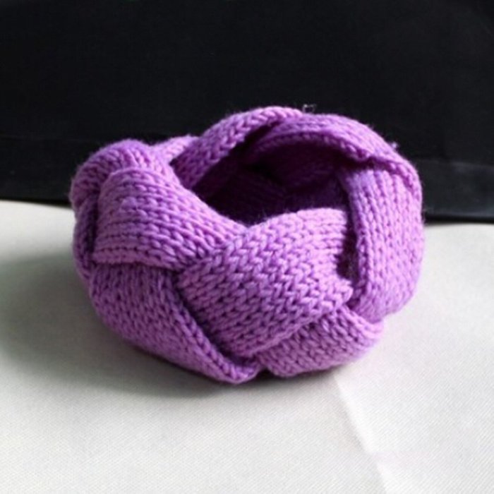 Spritech(TM) Women's Girls Fashion Korea Winter Warm Knit Personality Twist Headband Headwear Deep Pink N7