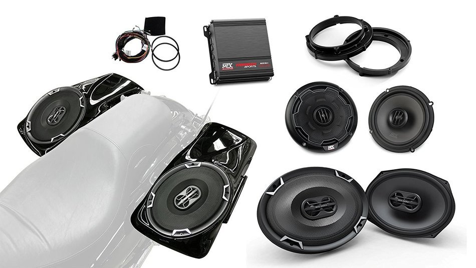 Harley Davidson 1998-2013 HD4SPLIDS 4-Channel Audio Upgrade With Saddlebag Lids by MTX Audio