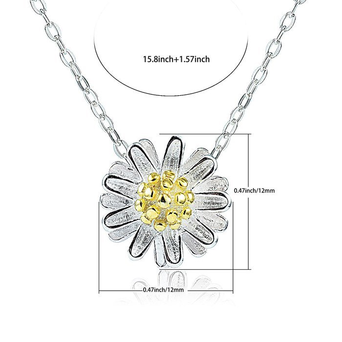 Morenitor[TM] Jewelry Earrings Stud 18k Gold-plated 100% 925 Sterling Silver Daisy Flower Stud Earring. N21