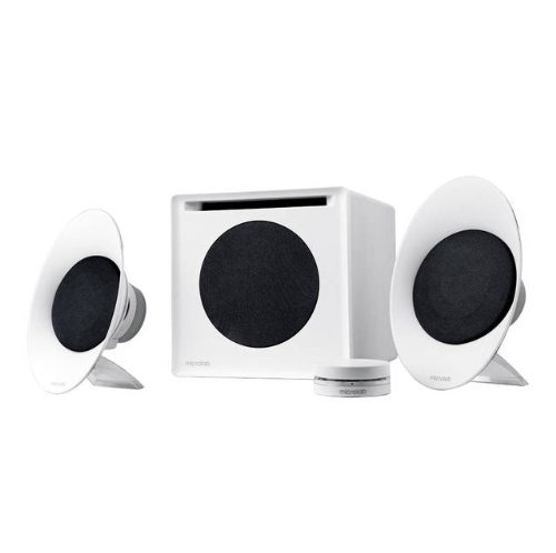 Microlab FC50 Wired 3.5mm/54 Watt/2.1 Channel Hi-Performance Speaker w/ Digital Signal Processor (DSP), Rotating...