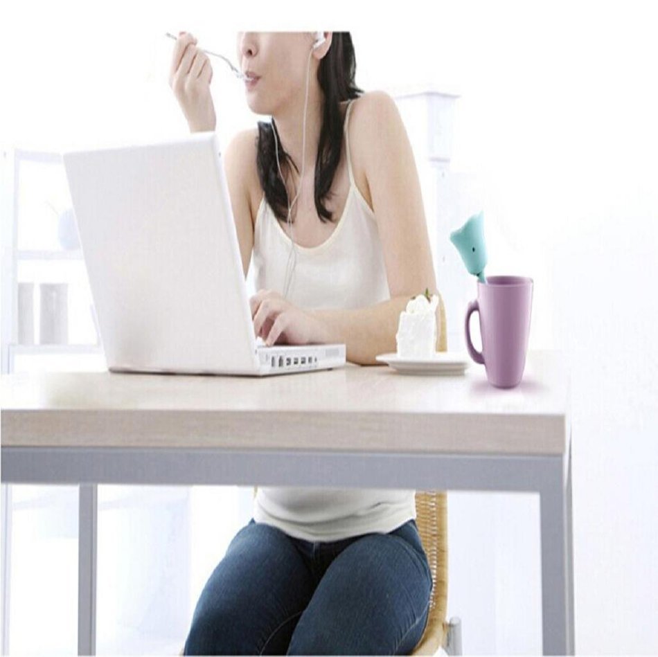 Leewa USB Mini Tulip Pattern Ultrasonic Humidifier for Car, Office, Bedroom N7