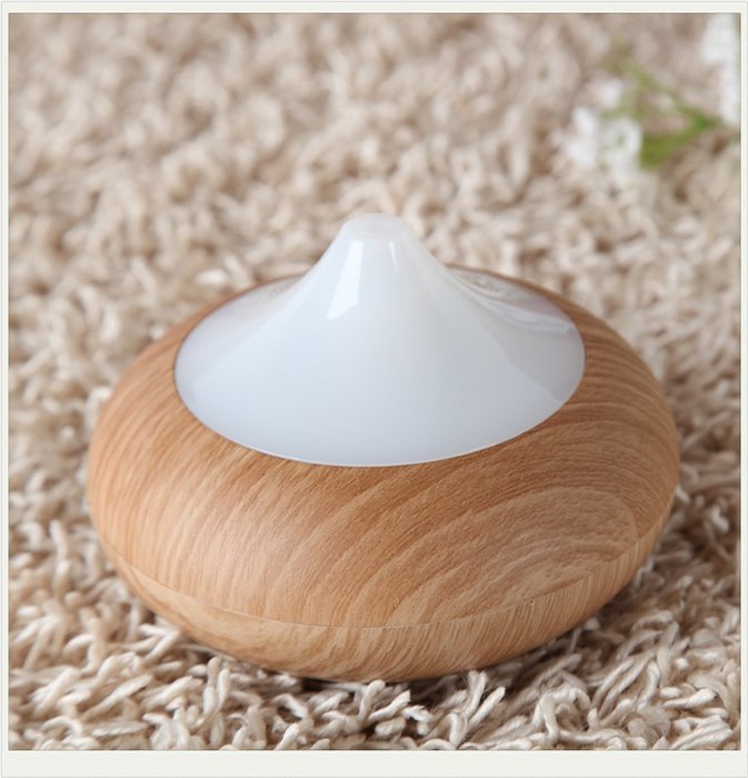 Honeyall ABS and PP plastic 160ml Wooden Air Aromatherapy Diffuser Mist Humidifier with 12W 7 Colors LED Lights... N4