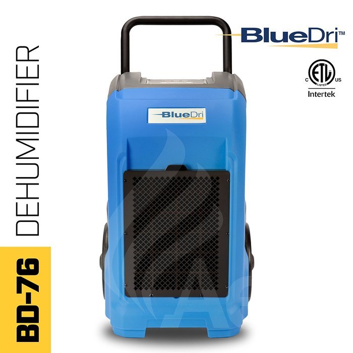 BlueDri BD-76P-RED 76-Pint AHAM High Performance Commercial Dehumidifier, Red N4