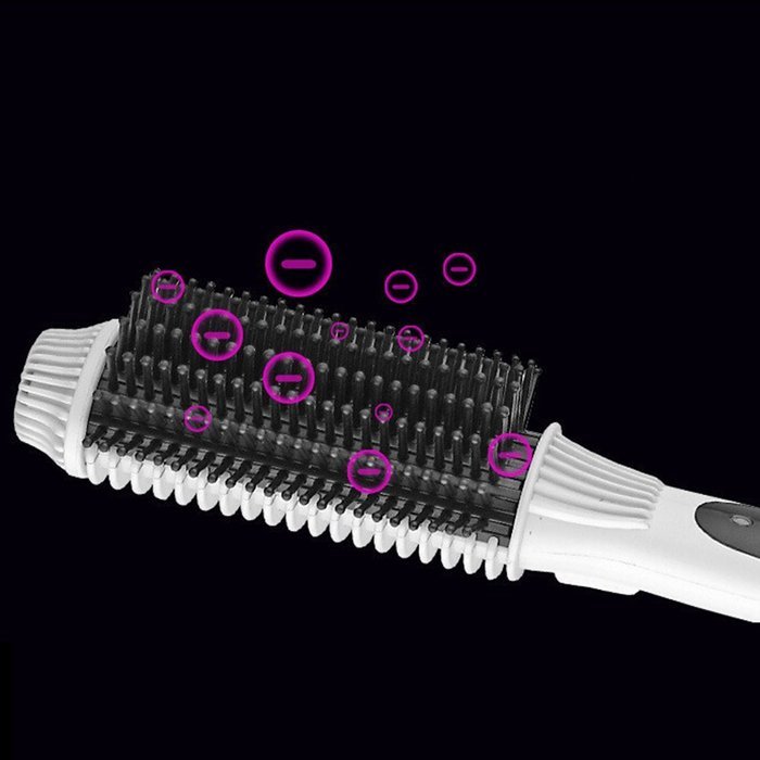 Yaheeda 2 in 1 Ceramic Hair Curler Hot Air Brush Straightener Rollers Comb Curling Iron Straightening Iron Styling... N13