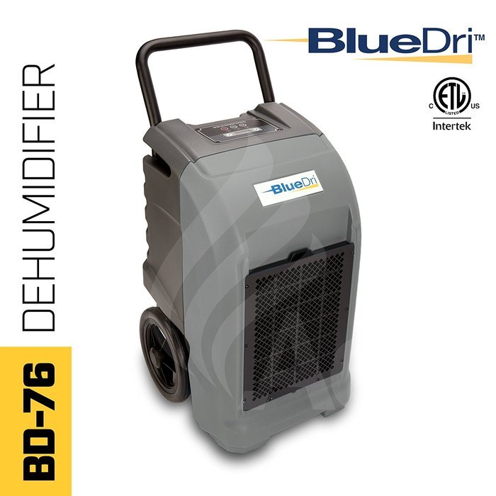 BlueDri BD-76P-RED 76-Pint AHAM High Performance Commercial Dehumidifier, Red N7