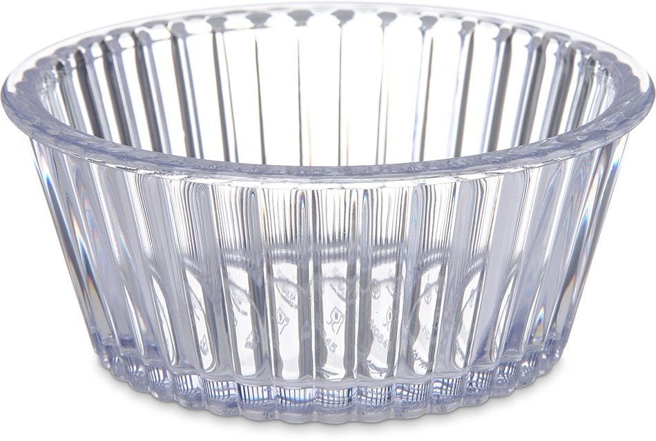 Carlisle 084507 SAN Fluted Ramekin, 4.5-oz. Capacity, 1.50 x 3.50", Clear (Case of 48)