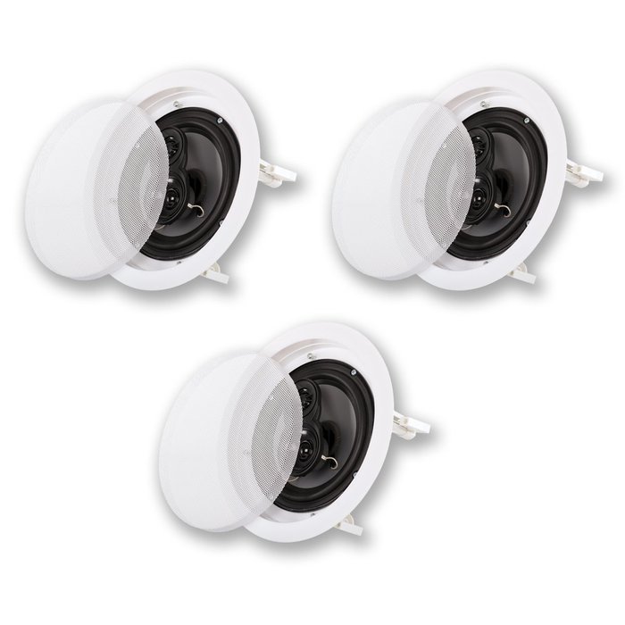 Acoustic Audio CS-IC63 In Ceiling 6.5" Home Theater 3 Speaker Set 3 Way 900 Watt CS-IC63-3S