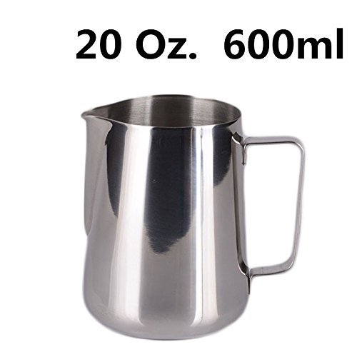 HULISEN 5 Oz. (150ml) Stainless Steel Espresso Coffee Pitcher Barista 150ml Craft Coffee Latte Milk Frothing Jug...