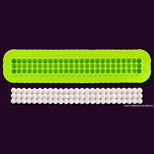 Classic Pearl Border Silicone Mold by Marvelous Molds
