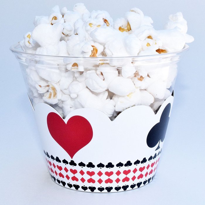 Vegas Casino Cupcake Wrappers, Black and White Striped, Confetti Couture Party Supplies, 36 Wraps