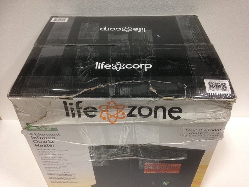Lifezone 4 Element Infrared Heater Black Cabinet N2