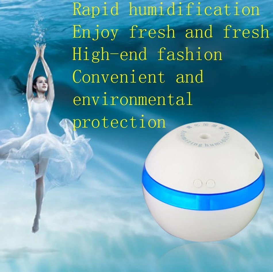 Diffuser jasmine aroma humidifier USB night light (red) N7
