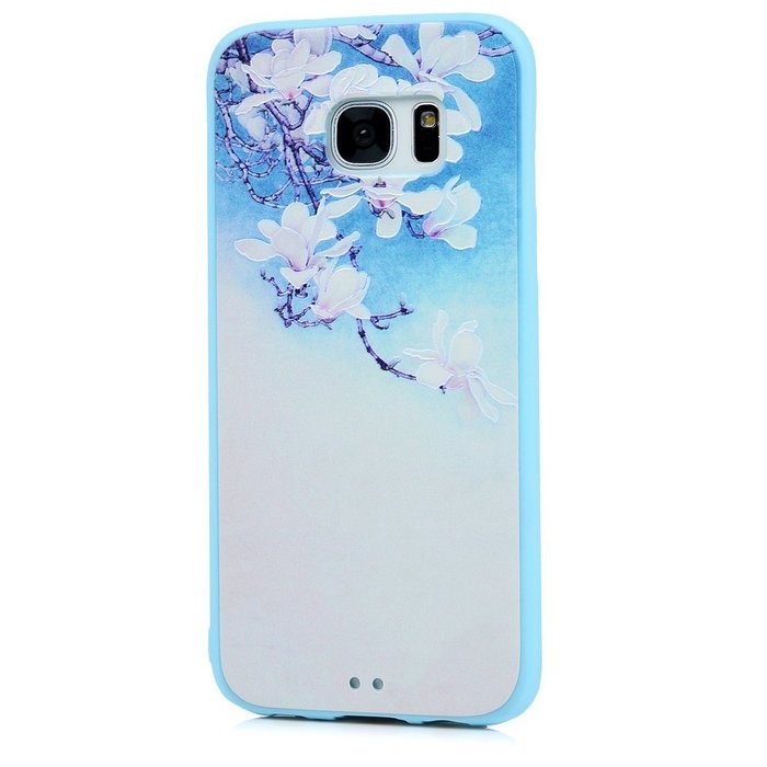 S7 Edge Case,Samsung Galaxy S7 Edge Case - Shockproof TPU Rubber Skin Gel Bumper Case 3D Basso-relievo Cute Colorful... N33