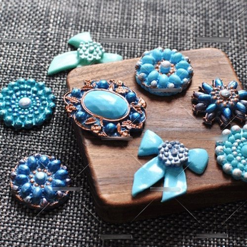 Anyana Gemstone & Bowknot Brooch Silicone Fondant Mold Cake Decorating Pastry Gum Pastry Tool Kitchen Tool Sugar... N2