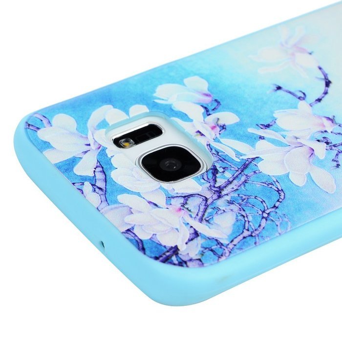 S7 Edge Case,Samsung Galaxy S7 Edge Case - Shockproof TPU Rubber Skin Gel Bumper Case 3D Basso-relievo Cute Colorful... N34