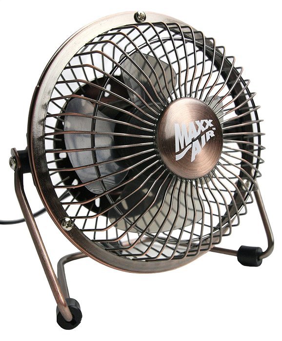 MaxxAir HVDF4 High Velocity 4-Inch Metal 5V Desk Fan with 4 Aluminum Blades N4
