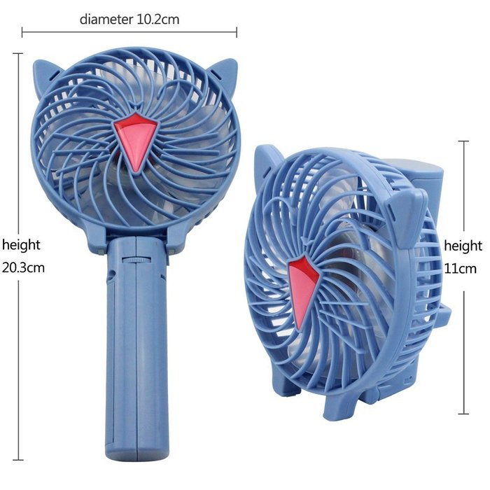 LifBetter Portable Foldable Hand Held Rechargeable USB Mini Fan for PC Desk Table Outdoor Travel (Pink), Powered... N5