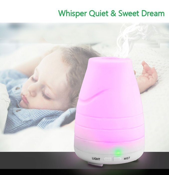 Global-store Essential Oil Diffuser Humidifier 100ml Aroma Ultrasonic Diffuser Cool Mist Humidifier for Home,... N4