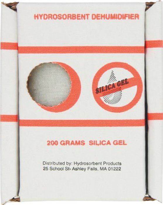 Hydrosorbent Silica Gel Dehumidifier 200 Gram Reuseable - 2 pack N2