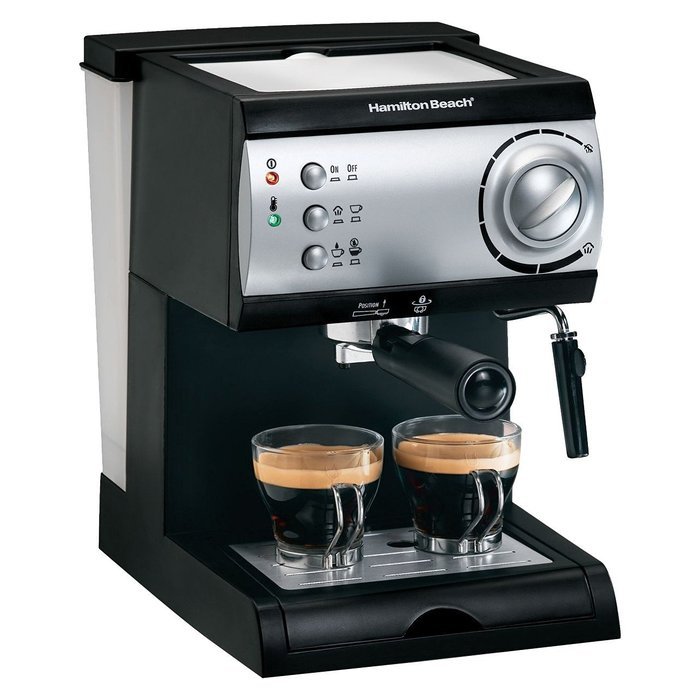 Hamilton Beach Espresso Maker powerful 15-bar Italian pump
