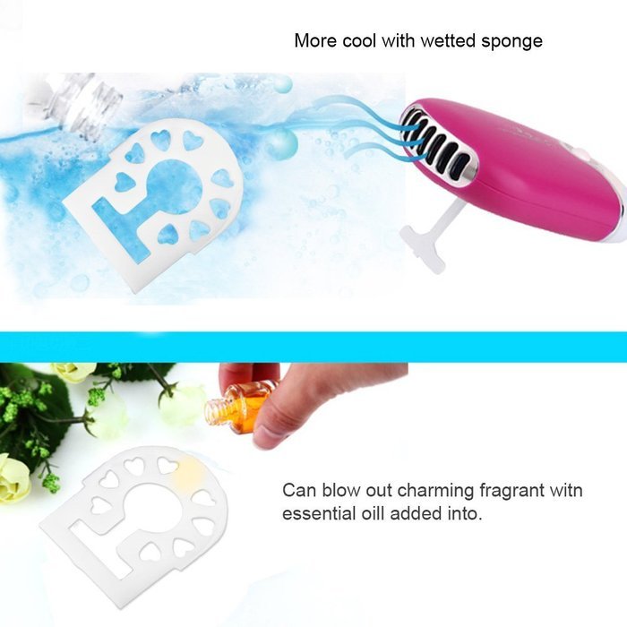 2 in 1 Mini Fan with Brace Portable Refrigeration for Personal Portable USB Rechargeable Bladeless Handheld Blower... N17