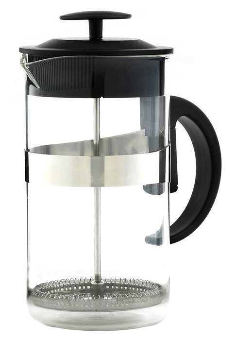 GROSCHE Cafe Au Lait Coffee and Tea Lover's Gift Set. 34 oz French Press and Milk Frother Wand Red