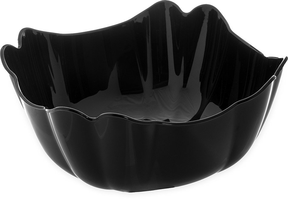 Carlisle 653203 Orchid Polycarbonate Deli Bowl, 3 qt. Capacity, 9.52 x 9.52 x 4.43", Black (Case of 12) N2