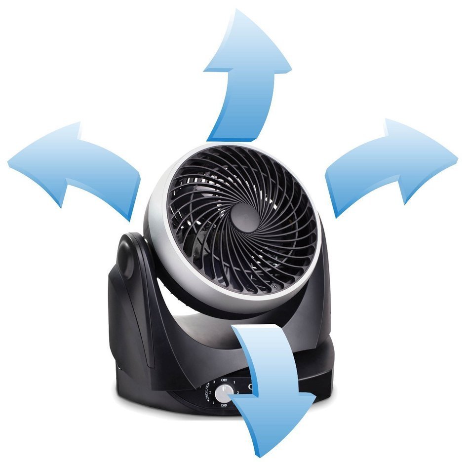 Ozeri Brezza II Dual Oscillating 10" High Velocity Desk Fan N7