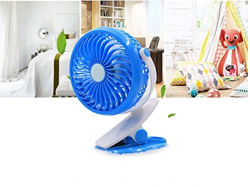 LYWOO Portable Battery Operated Rechargeable Clip on USB Desk Fan with 360 Degree Adjust Large Airflow and Ultra... N7