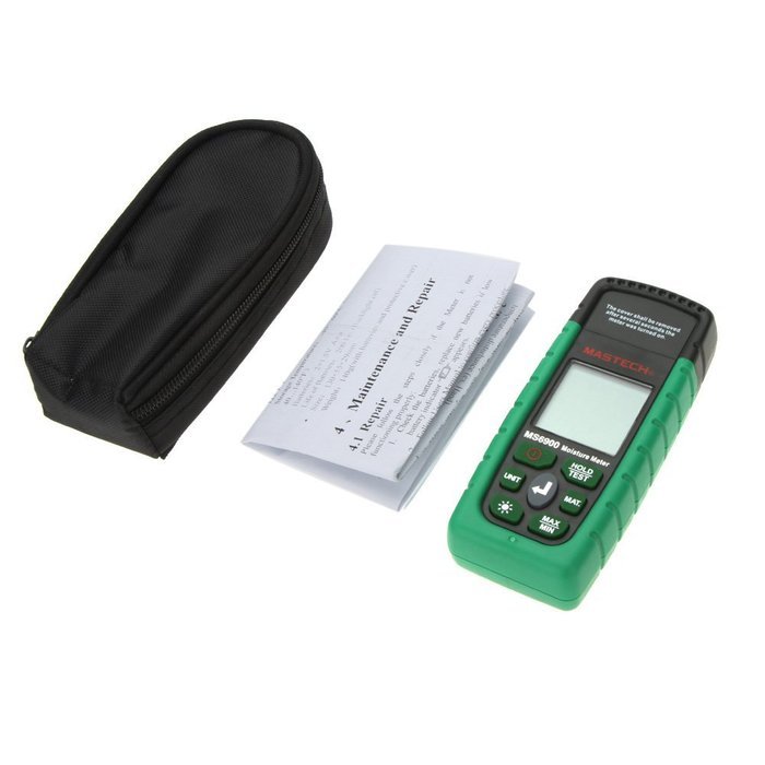 KKmoon Mastech MS6900 Professional Mini Digital Moisture Meter Wood/ Lumber/Concrete Buildings Humidity Tester... N6