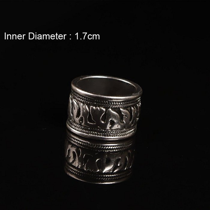 IBobo 4/6Pcs Fashion Women Silver Vintage Jewelry Punk Carve Flower Ring set N3