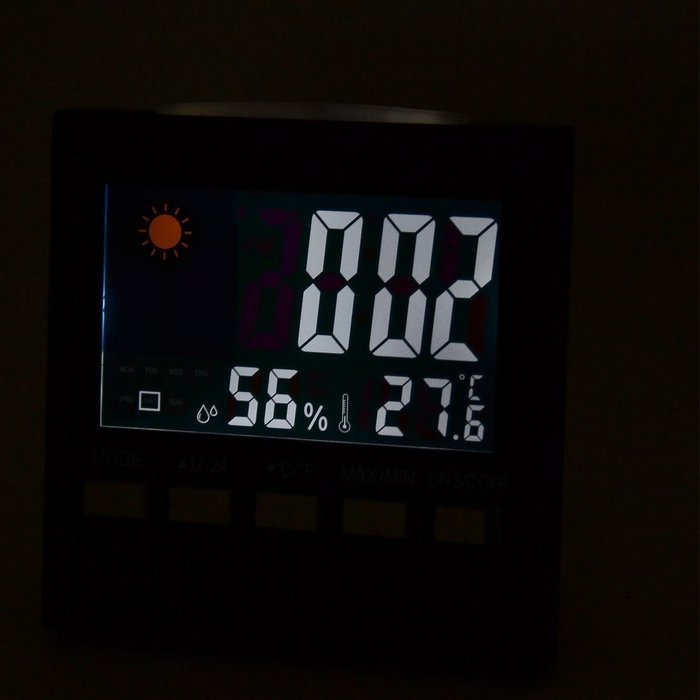 uxcell Electronic LCD Back Light Digital Alarm Snooze Temperature Humidity Meter Weather Station N2