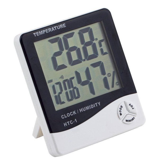 Blingkingdom - Digital Indoor Temperature and Humidity Meter with Alarm Clock Hygrometer for Room or Car N2