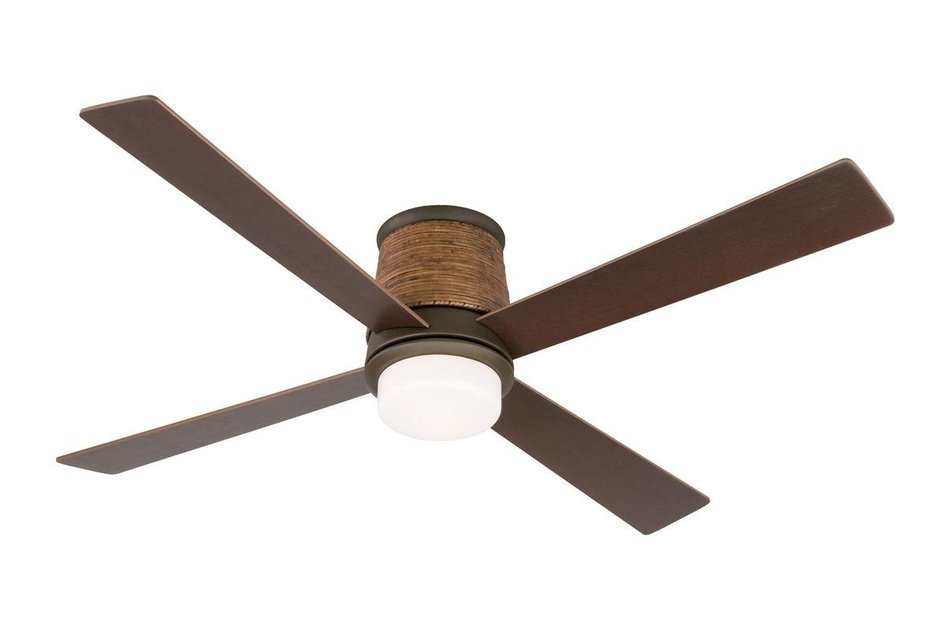 Fanimation FPS7880SN Inlet Ceiling Fan, Satin Nickel Finish, 4 Reversible Cherry/Walnut Blades N5