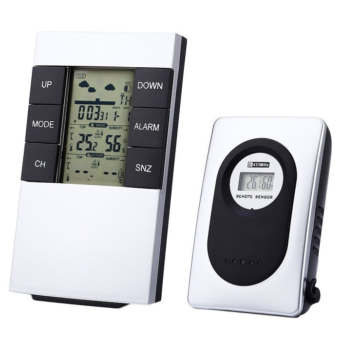 Magicook TS - H146 433MHz Weather Forecast Alarm Clock Wireless Weather Station Indoor Outdoor Thermometer Humidity N5