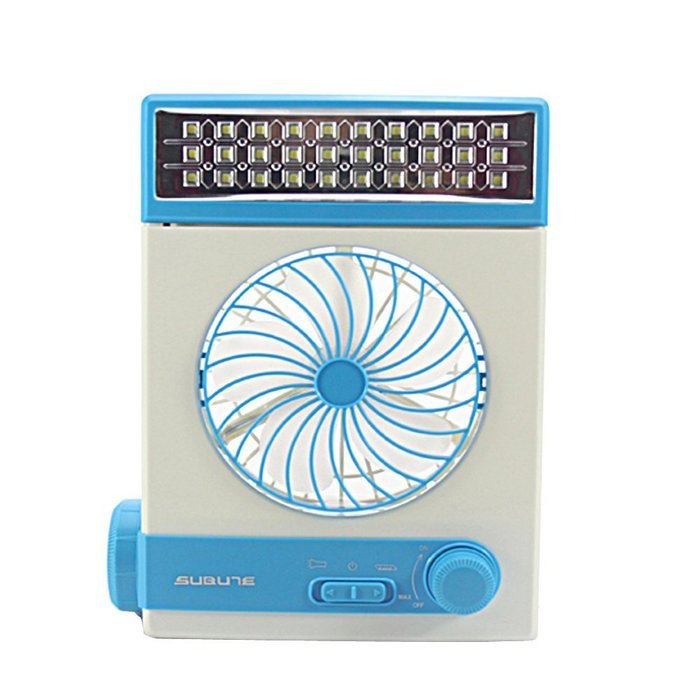 FICBOX&reg; 3 in 1 Multi-function Portable Mini Fan LED Table Lamp Flashlight Solar Light for Home Camping Traveling... N2