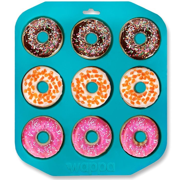 Large Donut Pan &ndash; Non-stick Silicone Donut Mold Made Of Heavy Duty, Heat Resistant Material To Bake 9 Full Size... N2