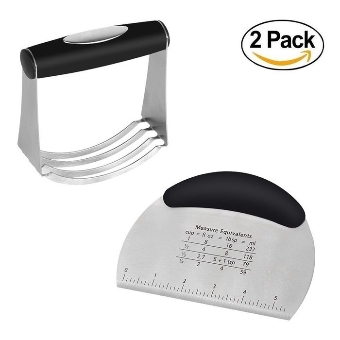 SASRL Pastry Cutter Stainless Steel - Professional Baking Dough Blender and Pastry Pizza Dough Cutter Scraper...