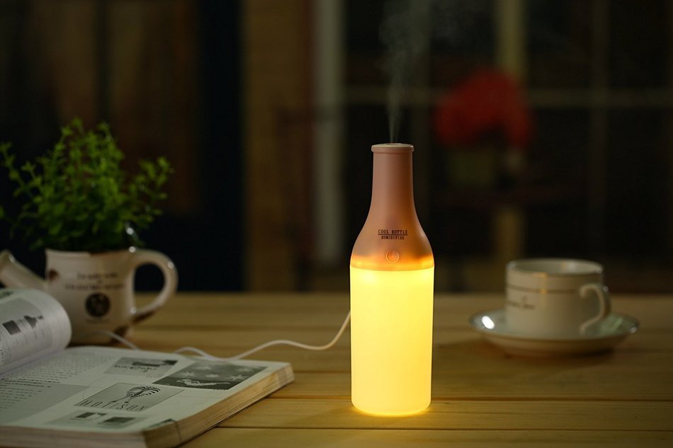 Xenics Essential Oil Diffuser Humidifier, 180ml USB Mini Cool Mist Humidifier Warm Light Nightlights,4 Hours Continous... N8