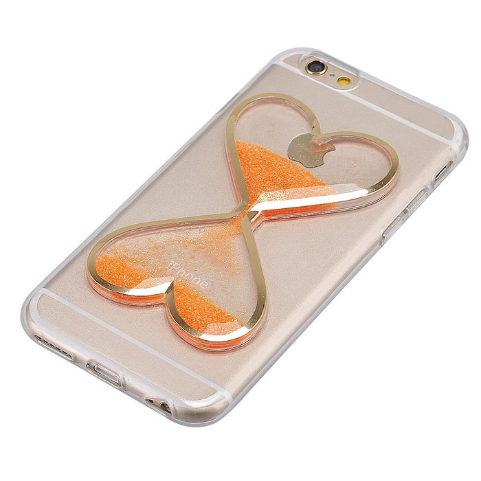 iPhone 7 Case,Phezen Bling Glitter Soft Gel Clear TPU Case for iPhone 7 ,Glow in the Dark Luminous Heart Flowing... N17