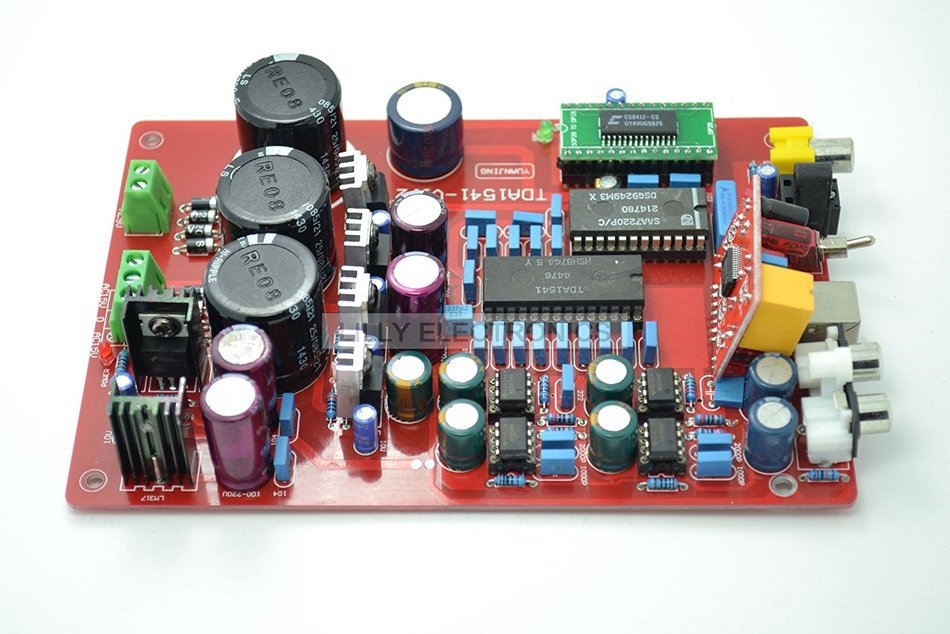 Tda1541+saa7220+cs8412+ne5534 Fiber Coaxial USB Pcm2704 DAC Amplifier Board Ac15-0-15v 10w