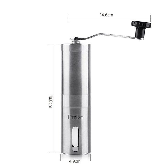 Firlar Premium Manual Coffee Grinder Stainless Steel Body Adjustable Ceramic Conical Burr Hand Crank Mill Grinds... N2