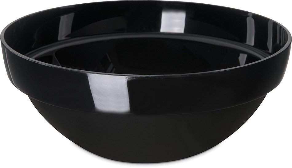 Carlisle 810003 Acrylic Stack Bowl, 3 qt. Capacity, 9.44 x 3.94", Black (Case of 4) N2