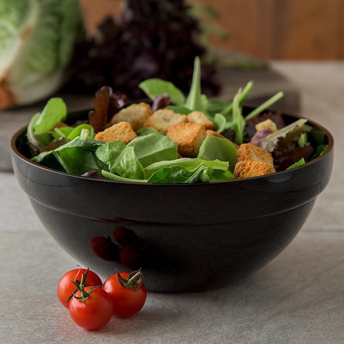 Carlisle 810003 Acrylic Stack Bowl, 3 qt. Capacity, 9.44 x 3.94", Black (Case of 4) N3