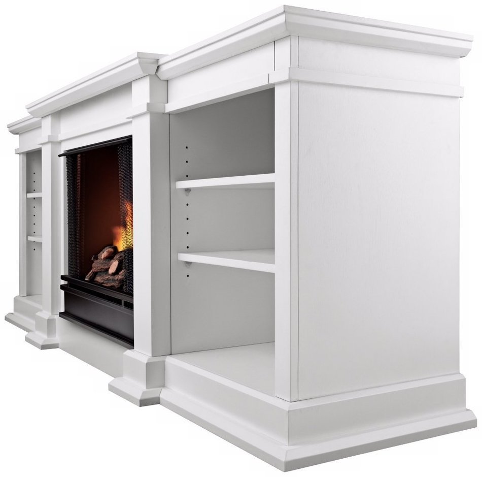 Real Flame Fresno Ventless Gel Fireplace - White N4