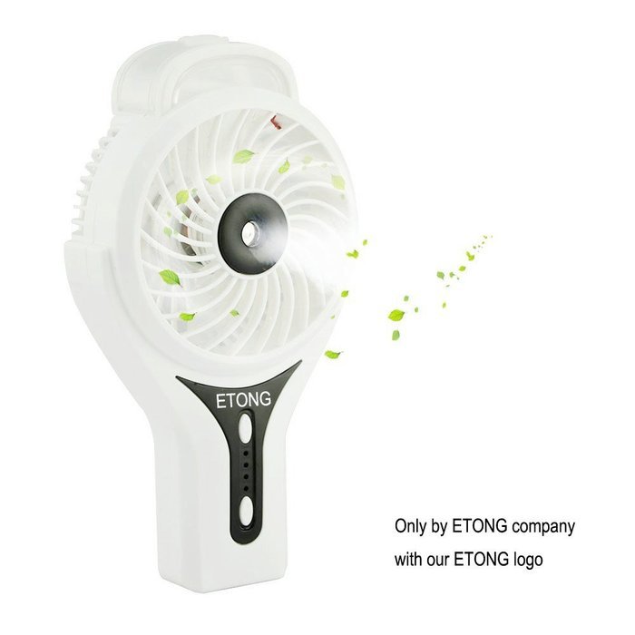 ETONG Portable Handheld USB Misting Fan Personal Cooling Mist Humidifier Rechargeable Mini Water Spray Cooling... N11